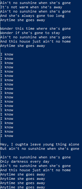 I know!