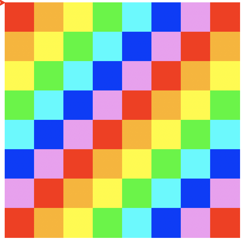 Rainbow Checkerboard